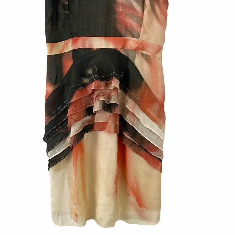 Brian Reyes Draped Silk Dress